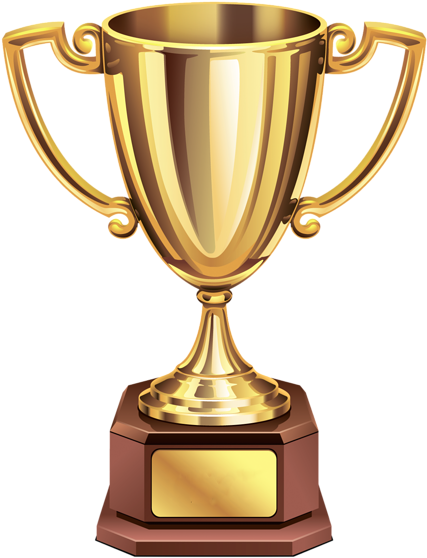 Painting Golden Cup Png Image - Trophy Png (464x600)