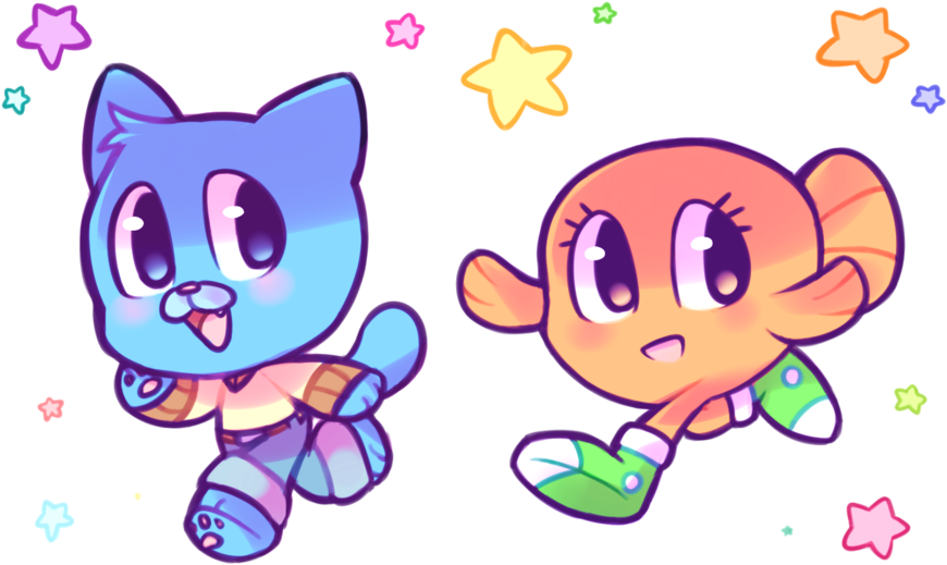 Gumball And Darwin By Azulila - Cute Gumball And Darwin (900x584)