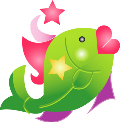 Pisces Astrology Sign - Tropical Fish Shower Curtain (394x400)