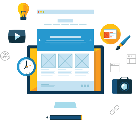 Business It Services, Business Internet, Business Phone - Free Flat Illustration Web Design Png (518x454)