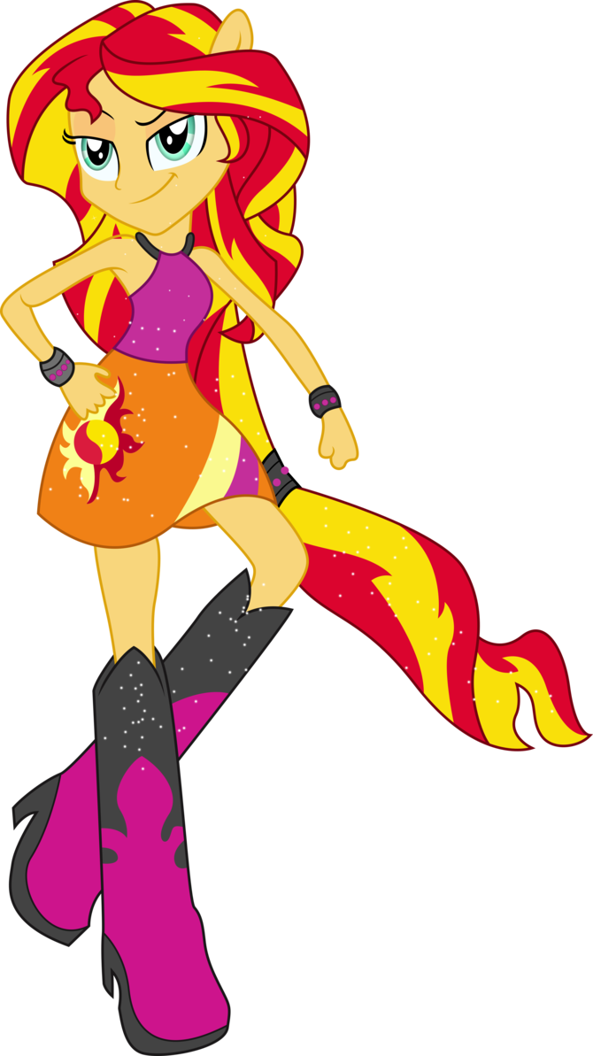 Sunset Shimmer - My Little Pony Equestria Girls Rainbow Rocks Sunset (670x1193)