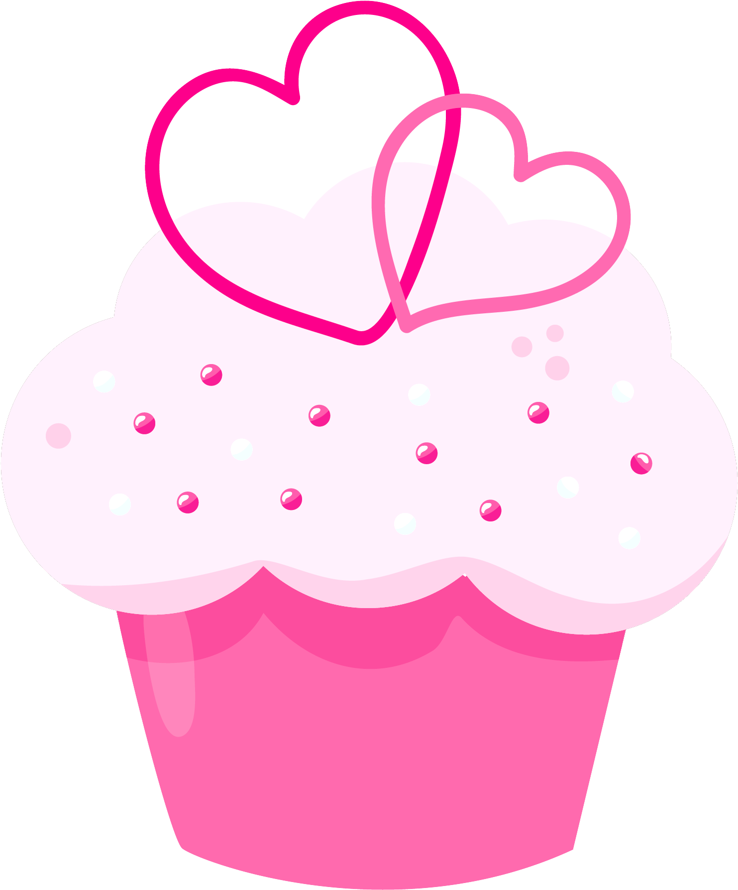 Pink Heart Cupcake - Pink Heart Cupcake (1786x1786)