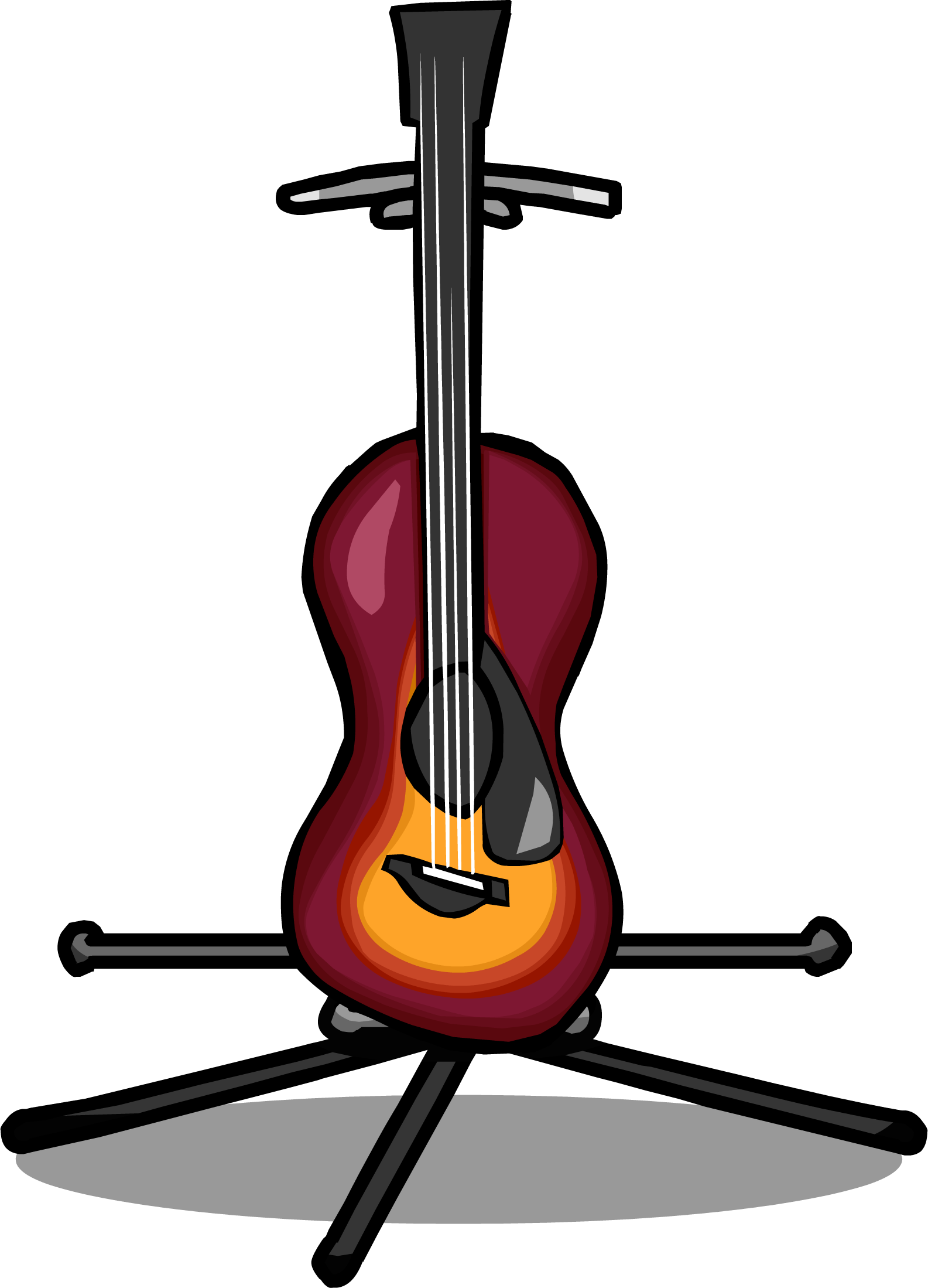 Guitar Stand Id 413 Sprite 002 - Clip Art (1585x2198)
