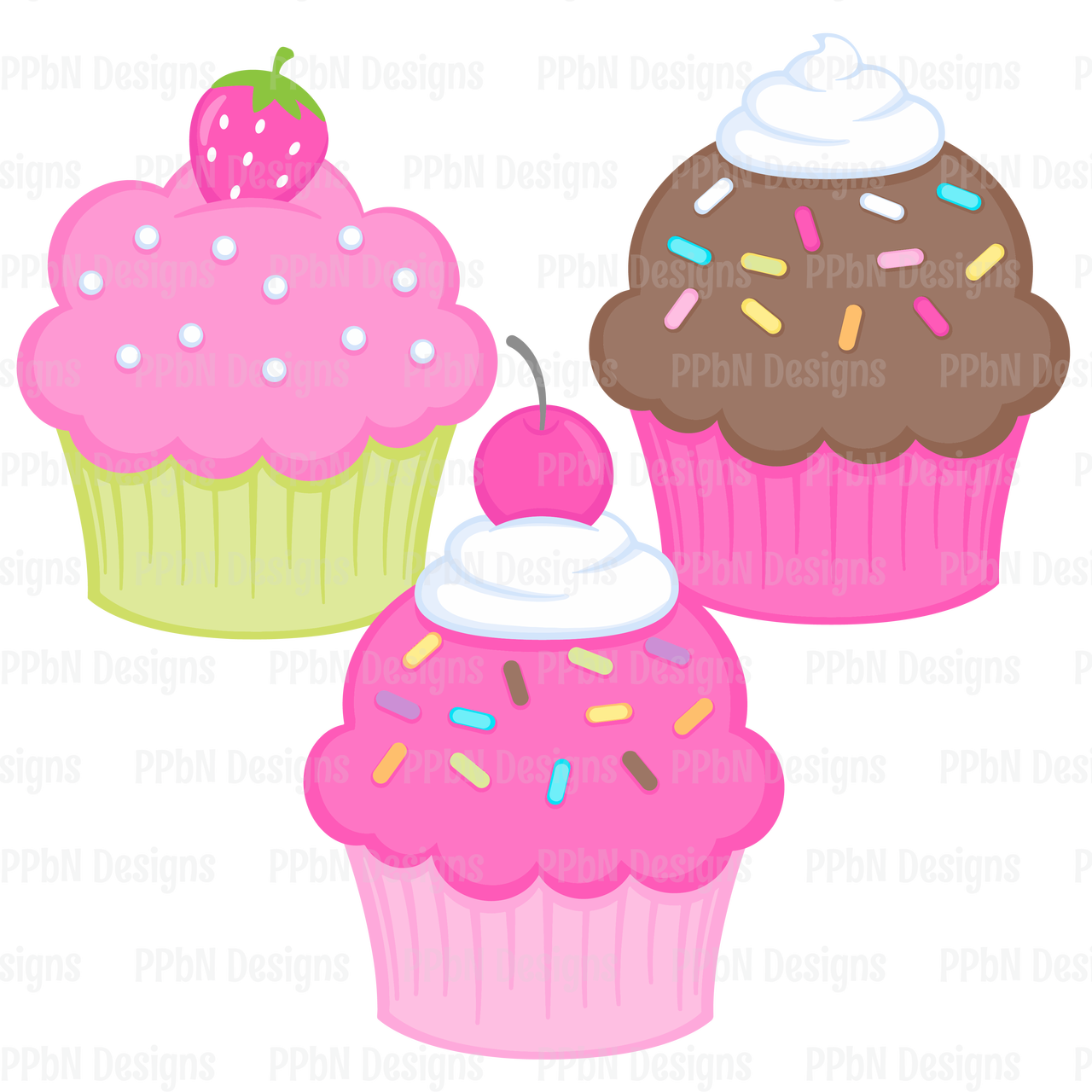 Bunny Clipart Free Cupcake - Cupcake (1280x1280)