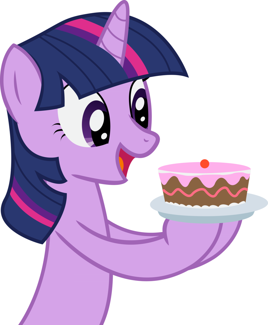 My Little Pony Friendship Is Magic Clipart - Twilight Sparkle With Cake (1024x1242)
