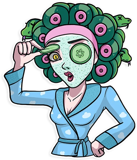 Medusa Gorgon Jellyfish Sticker Telegram - Стикеры Медуза Горгона (512x512)