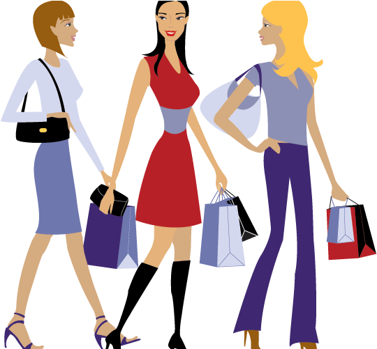 New Friends Shopping 1 1 - Illustration (576x500)