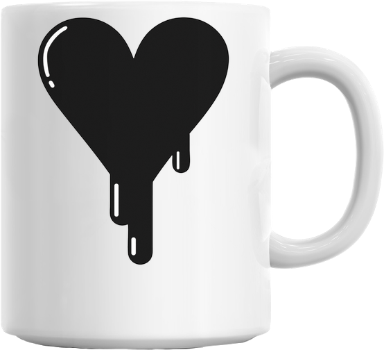 Flat Earth Is Beautiful - Styleart Black Heart Mug - Pack Of 5 - Mug1-white-amzt~packof5 (629x579)