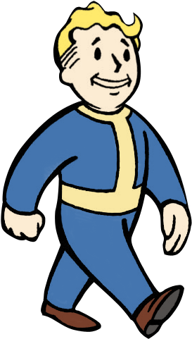 Fallout Clipart Vault Boy - Fallout Vault Boy Walking (335x504)