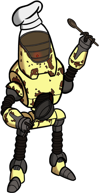 “ I Drew That Protectron Chef That Shows Up For About - Cartoon (500x707)