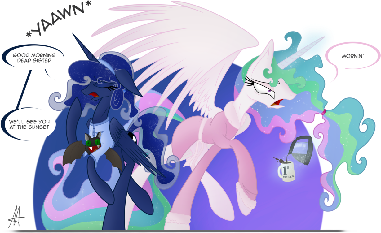 Princess Celestia Pony Princess Luna Rarity Pinkie - Hate Mondays Mlp (1280x850)
