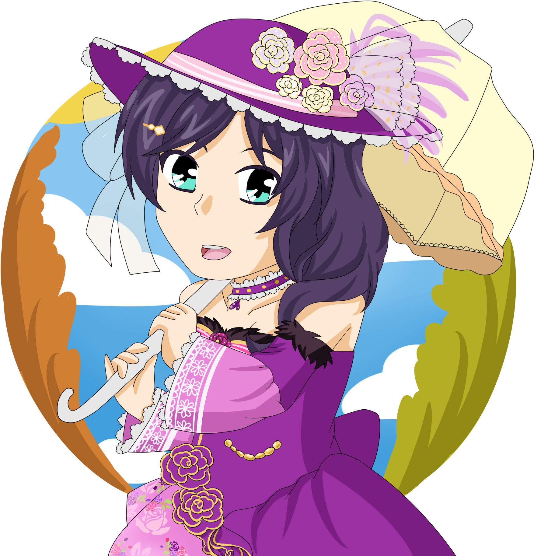 Fan Made[fanmade] Drew The Lovely Lady Nozomi In Her - Cartoon (2182x1906)