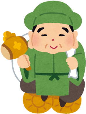 His Existence Came From Japan As The Guardian Of Buddhism - 無料 イラスト 七福神 (371x400)