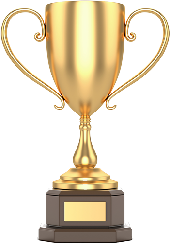 360 Financial Strategists Gold Trophy - 1st Place Trophy Png (500x500)