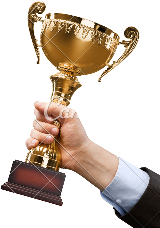 Trophy Gold Medal Award Competition - Hand Hold Trophy (592x800)