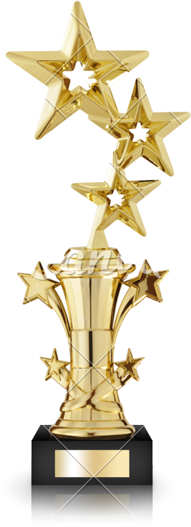 Golden Trophy - Transparent Star Trophy Png (439x800)