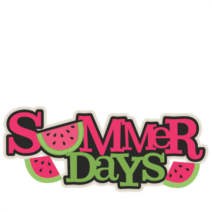 Summer Days Title Svg Scrapbook Cut File Cute Clipart - Free Clipart Summer Days (432x432)