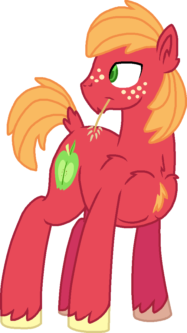 Starryoak, Big Macintosh, Chest Fluff, Earth Pony, - Cartoon (618x1100)
