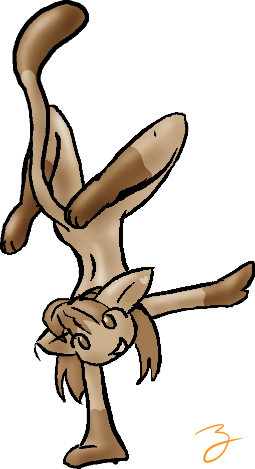 Cat Handstand By Zutcha - Cat Handstand By Zutcha (509x937)