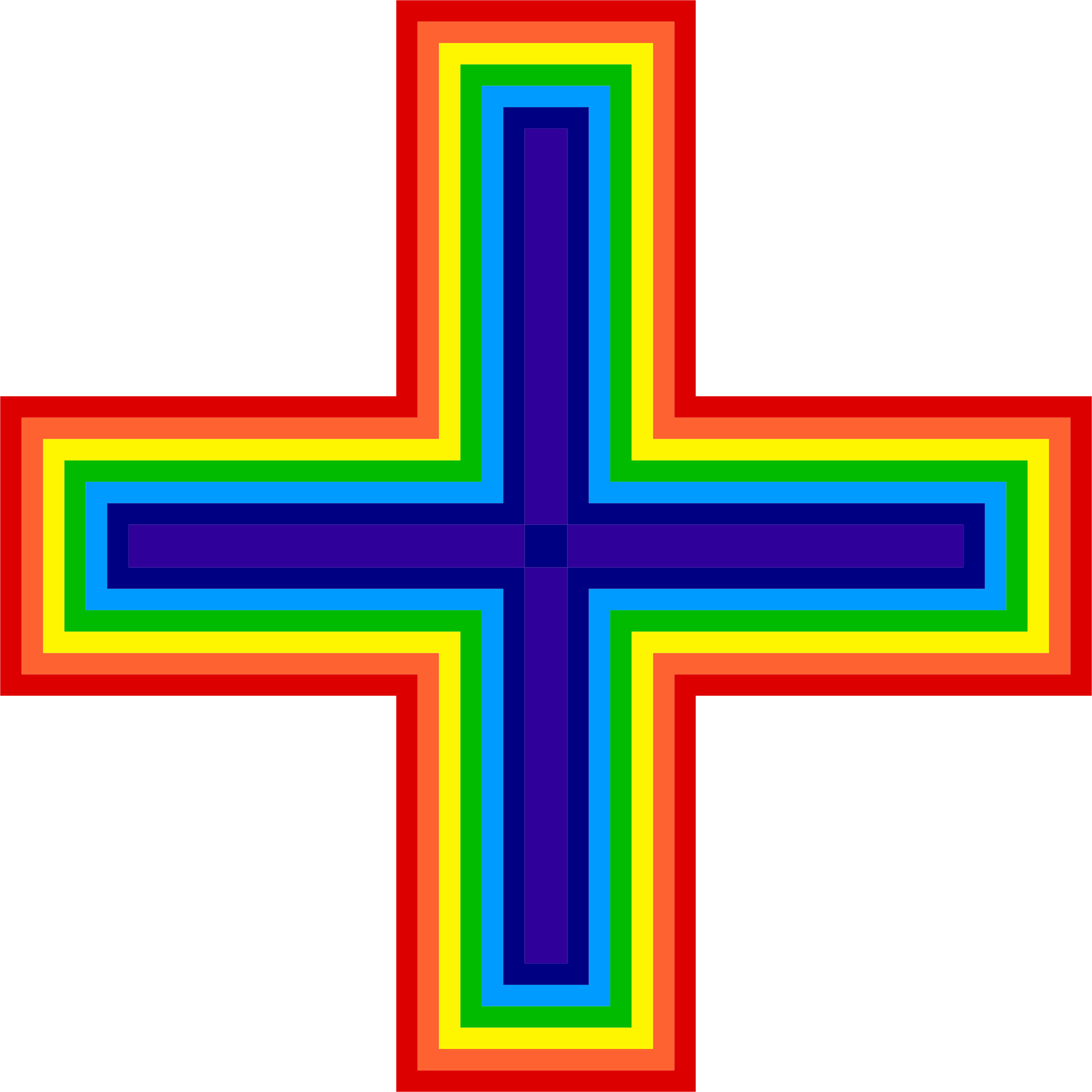 Rainbow Cross - Rainbow Cross Png (2334x2334)