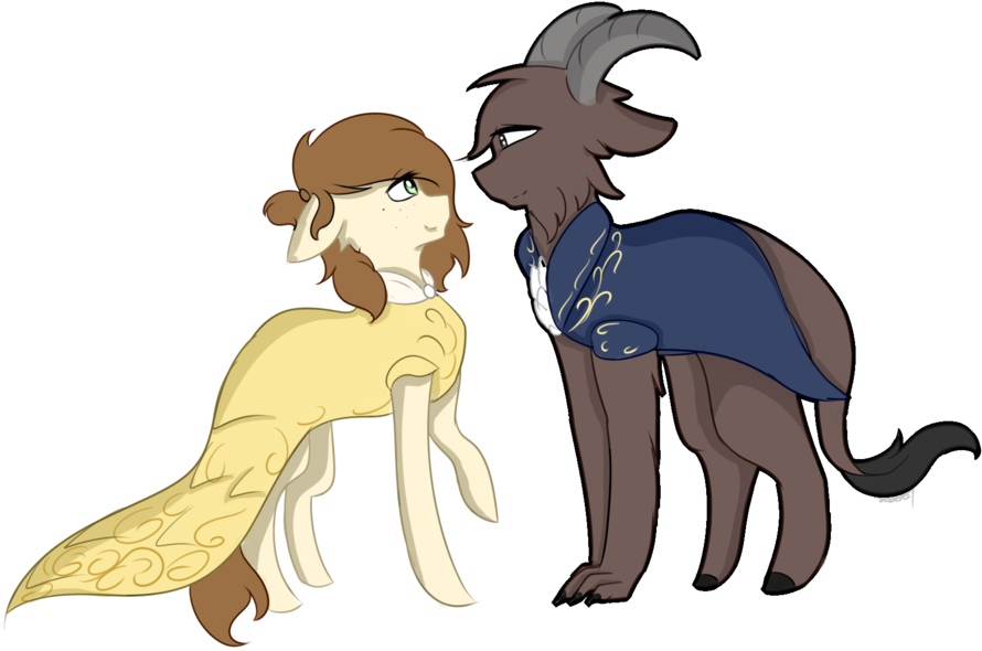 Beauty And The Beast By Wazzy54 - Cartoon (1075x743)