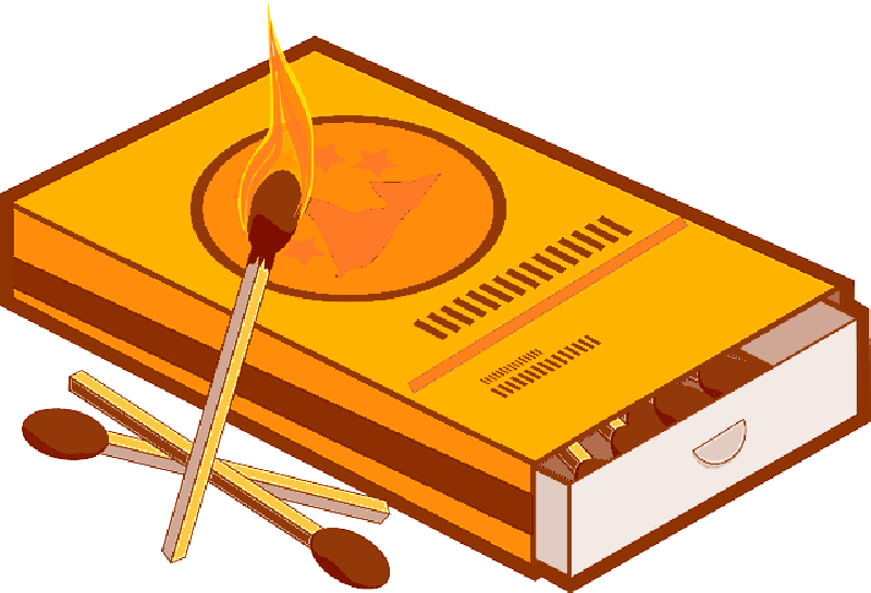 Burning, Fire, Lit, Flame, Match Stick, - Match (800x545)