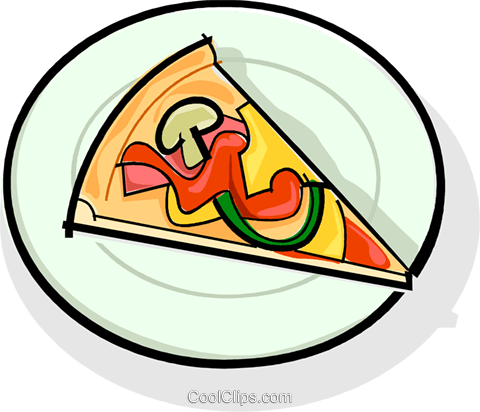 Index Of - Pizza On Plate Clipart (480x412)