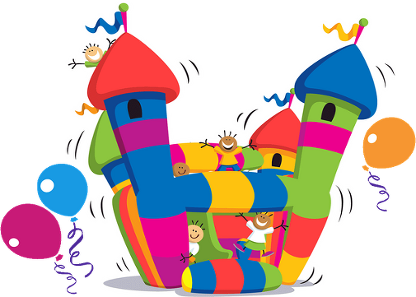 Rushwick Village Hall - Bouncy Castle Clip Art (416x297)