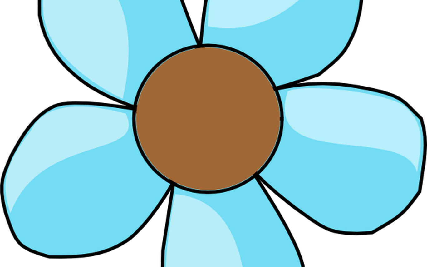 Turquoise Flower Clip Art At Clkercom Vector Clip Art - Clip Art (1368x855)