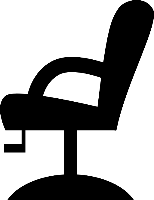 Office Chair, Flat Icon - Hair Salon Chair Icon (512x667)