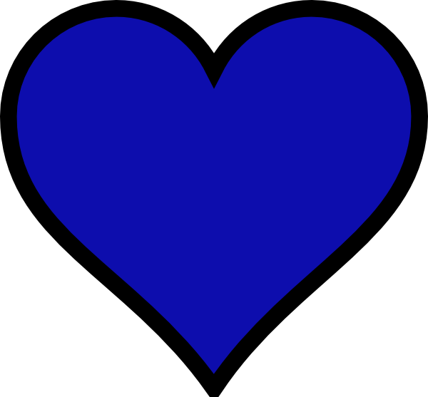 Blue Heart Clip Art At Clker - Blue Heart (600x557)