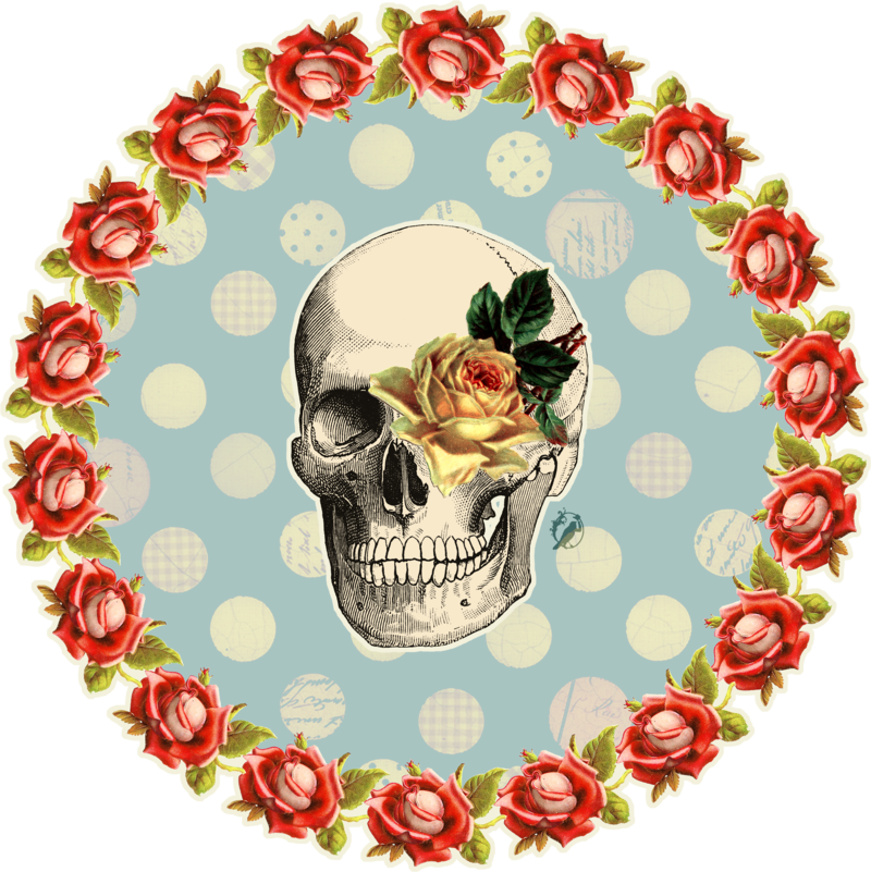 The Skull And The Rose By Deerdandy - Corazones Rotos Humanos (800x801)