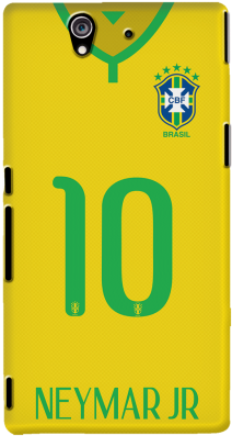 Brazil Neymar Jr Jersey Case For Sony Xperia Z - Brazil Football (300x400)
