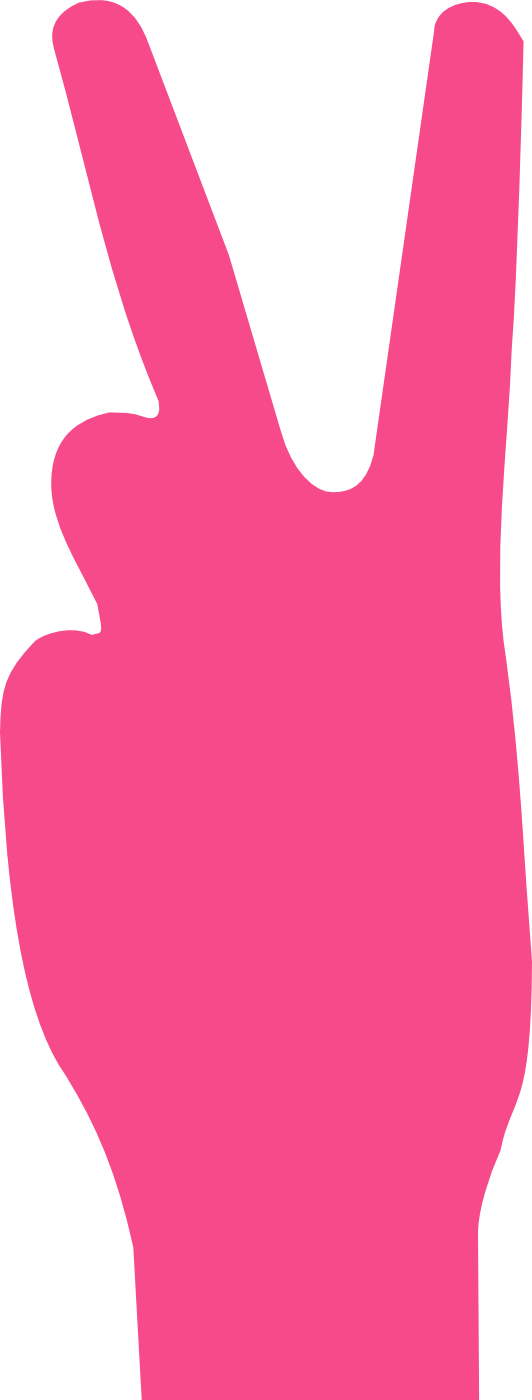 French Rose V Sign Peace Flower Svg Scalable Vector - Scalable Vector Graphics (532x1400)