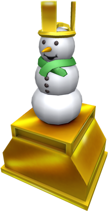 Roblox Winter Games 2014 Gold Trophy - Snowman (420x420)