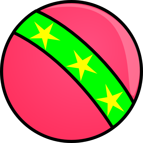 Toy Ball With Stars Clip Art At Clker Com Vector Clip - Clip Art Toys (600x600)