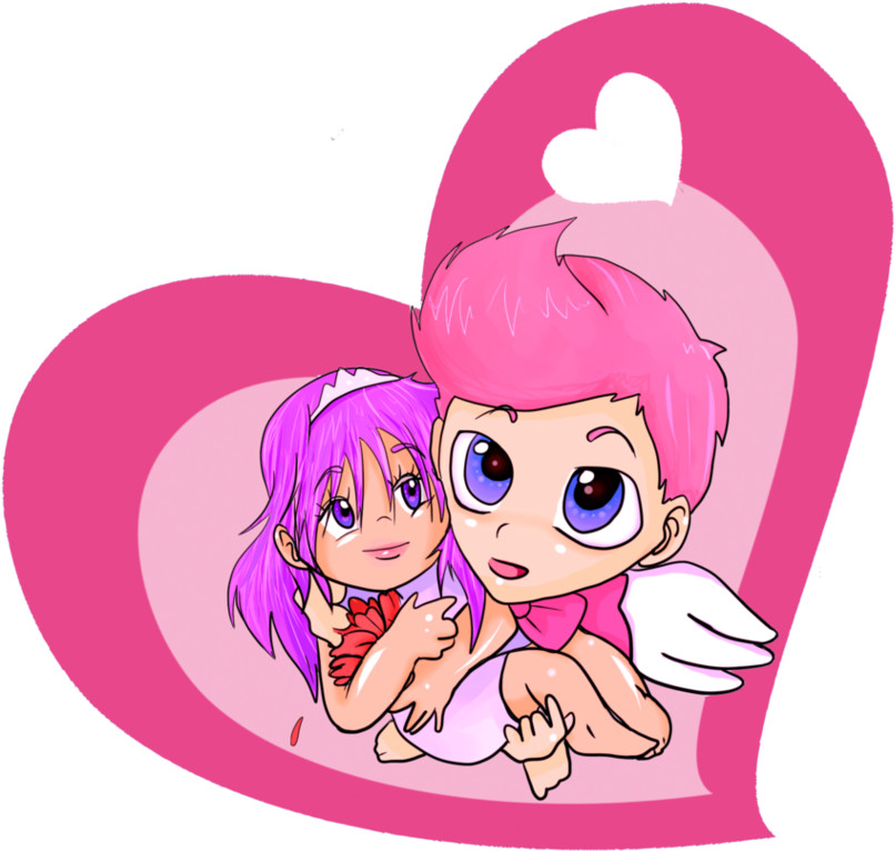 Cupid X Psyche By Missbananaana - Cartoon (973x822)