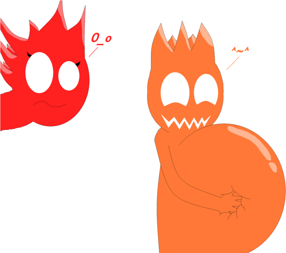 Orange Is So Chubby By Luckyemerald269 - Cartoon (961x832)