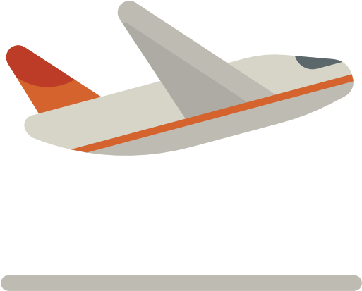 Departures, Aeroplane, Transportation, Travel, Plane, - Airplane Flat Icon Png (512x512)