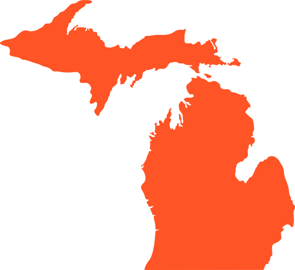 Michigan Orange Clip Art At Clker - Michigan Department Of Human Services (600x550)