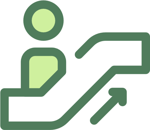 Escalator Free Icon - Escalator Icon Green (512x512)