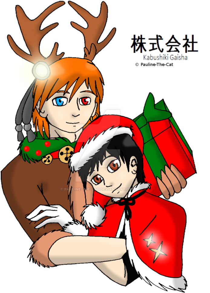Merry Christmas 2012 By Pauline The Cat - Cartoon (764x1045)
