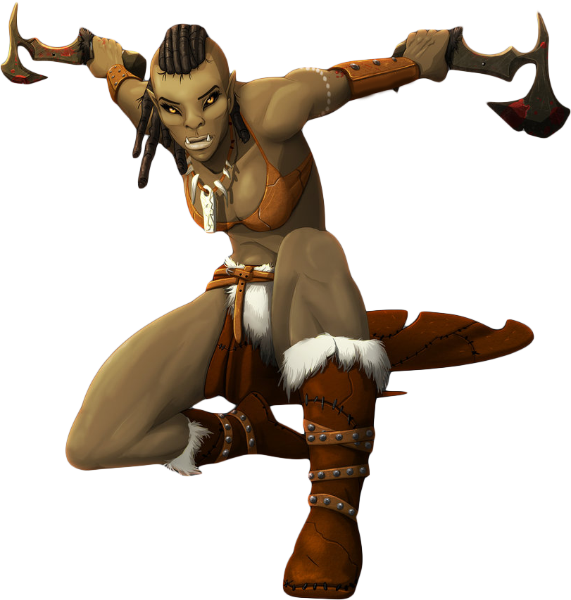 Orc Clipart She - Orc Female Png (827x872)