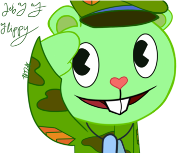 Htf Fanart-flippy Digital Art By Crystilialance - Flippy (400x300)