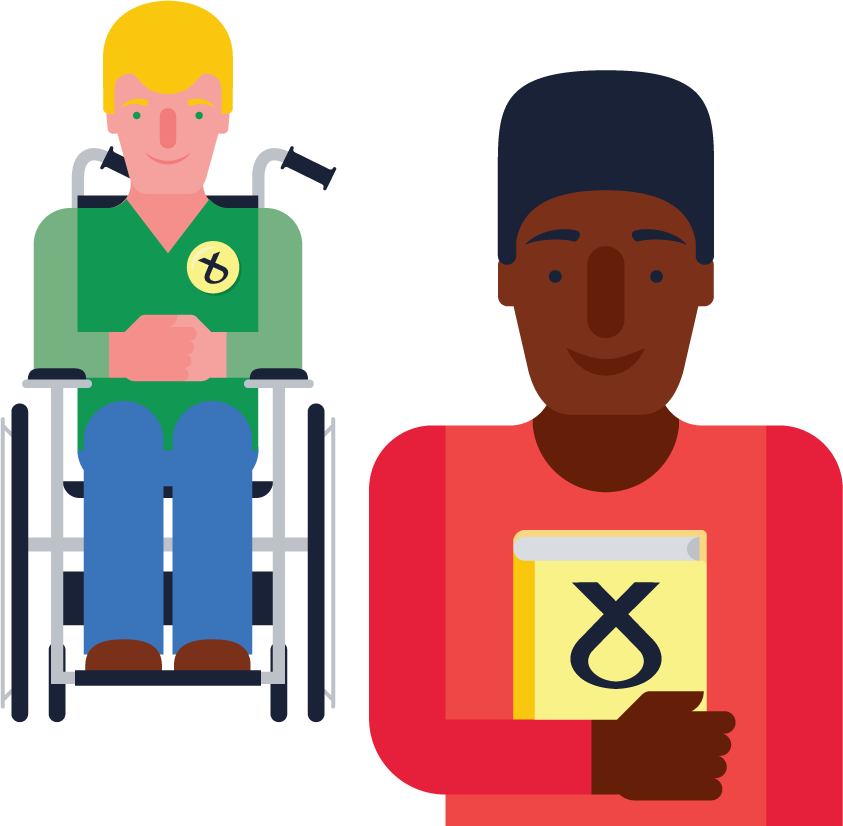Sign In To Join - Disabled Patient Cartoon Png (843x826)