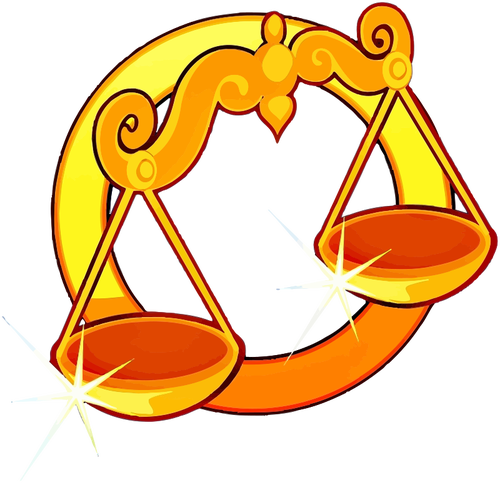 Altın Terazi - Libra Clipart (500x483)