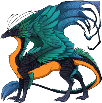 Spocksbrain's Dragon Parakeet - Shadow Dragon Baby (350x350)