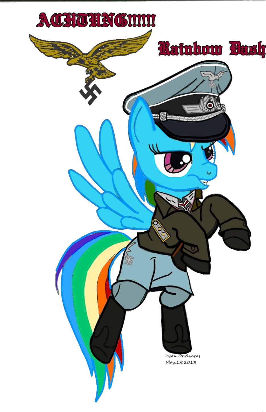 Rainbow Dash Vector By Imperialace - Uniforms Of The Luftwaffe (1024x1456)