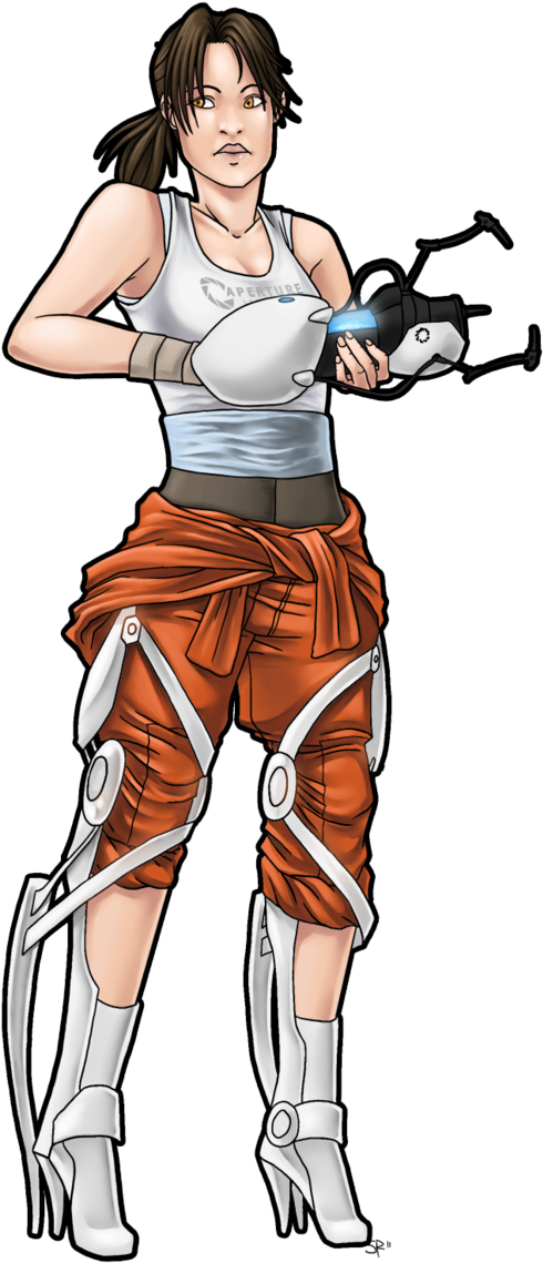 Chell By Superkusokao - Portal 2 Chell Art (661x1209)