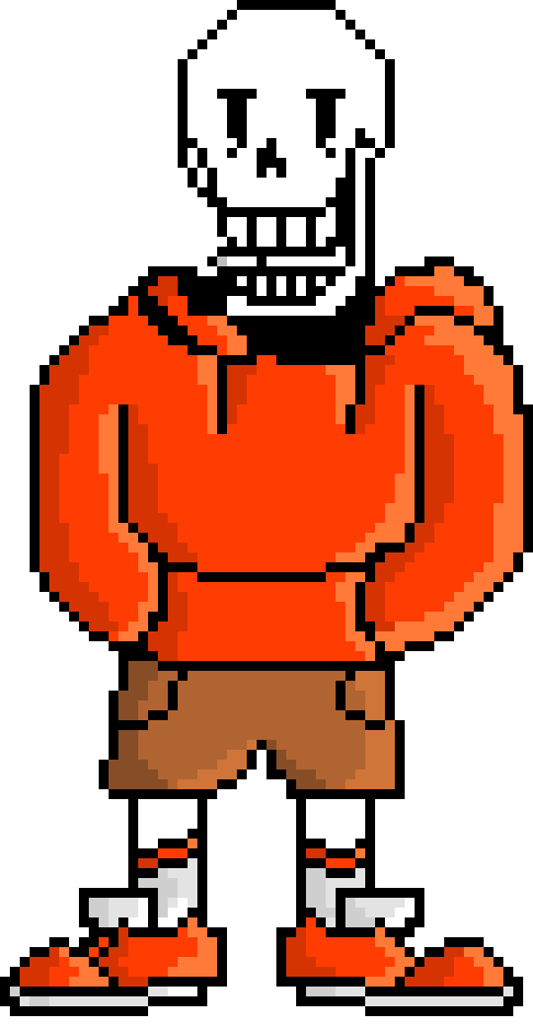 Swap Papyrus By Portal Master Vers - Underswap Papyrus Sprite Overworld (486x936)